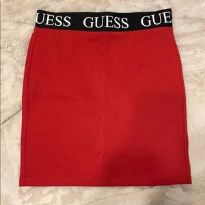 Guess red mini skirt